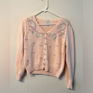 Margules Coquette Grannycore Vintage Embriodered Sweater
